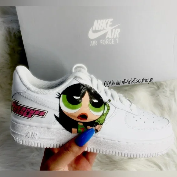 Women’s Custom Buttercup Powerpuff Girls Air Force One